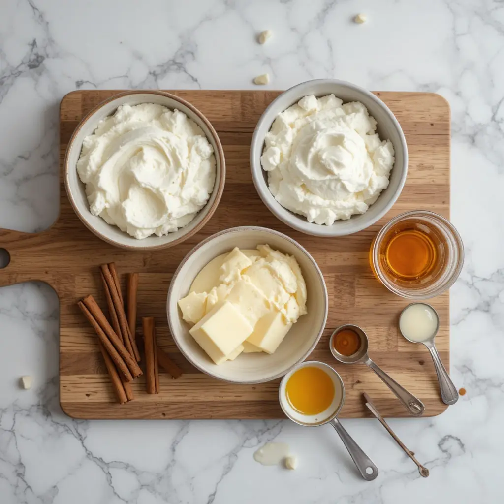 Top view of keto-friendly breakfast ingredients used in egg loaf
