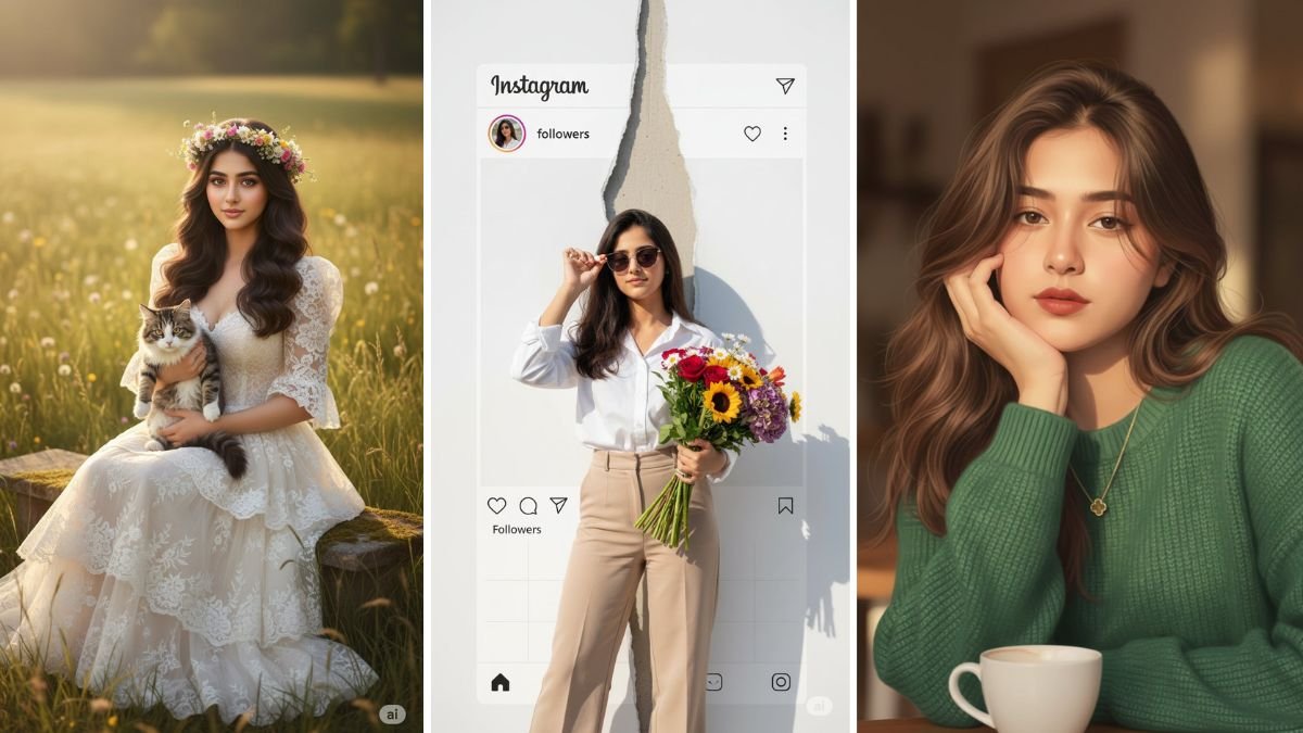 3 Different Types Look Using Google Gemini AI Photo Prompts
