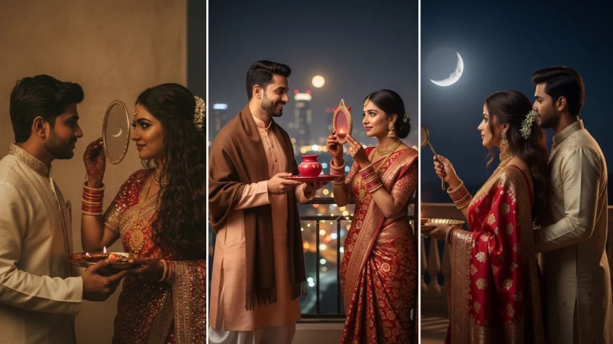 5+ AI prompts to create Karwa Chauth couple