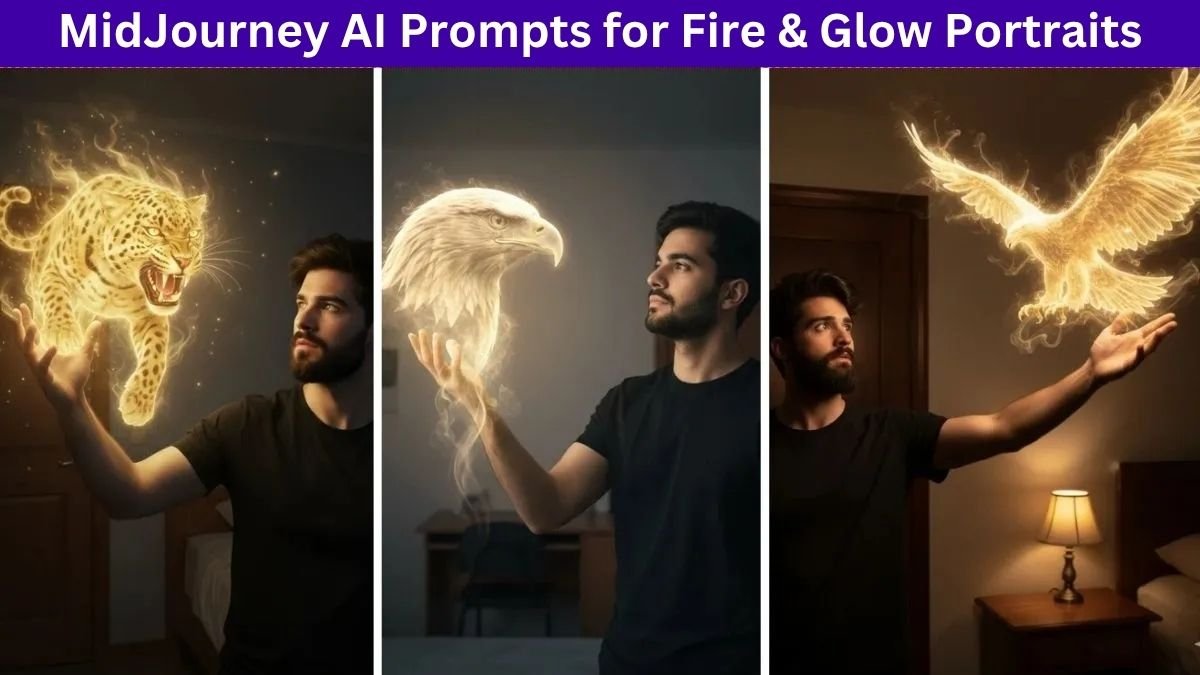 MidJourney AI Prompts for Fire & Glow Portraits